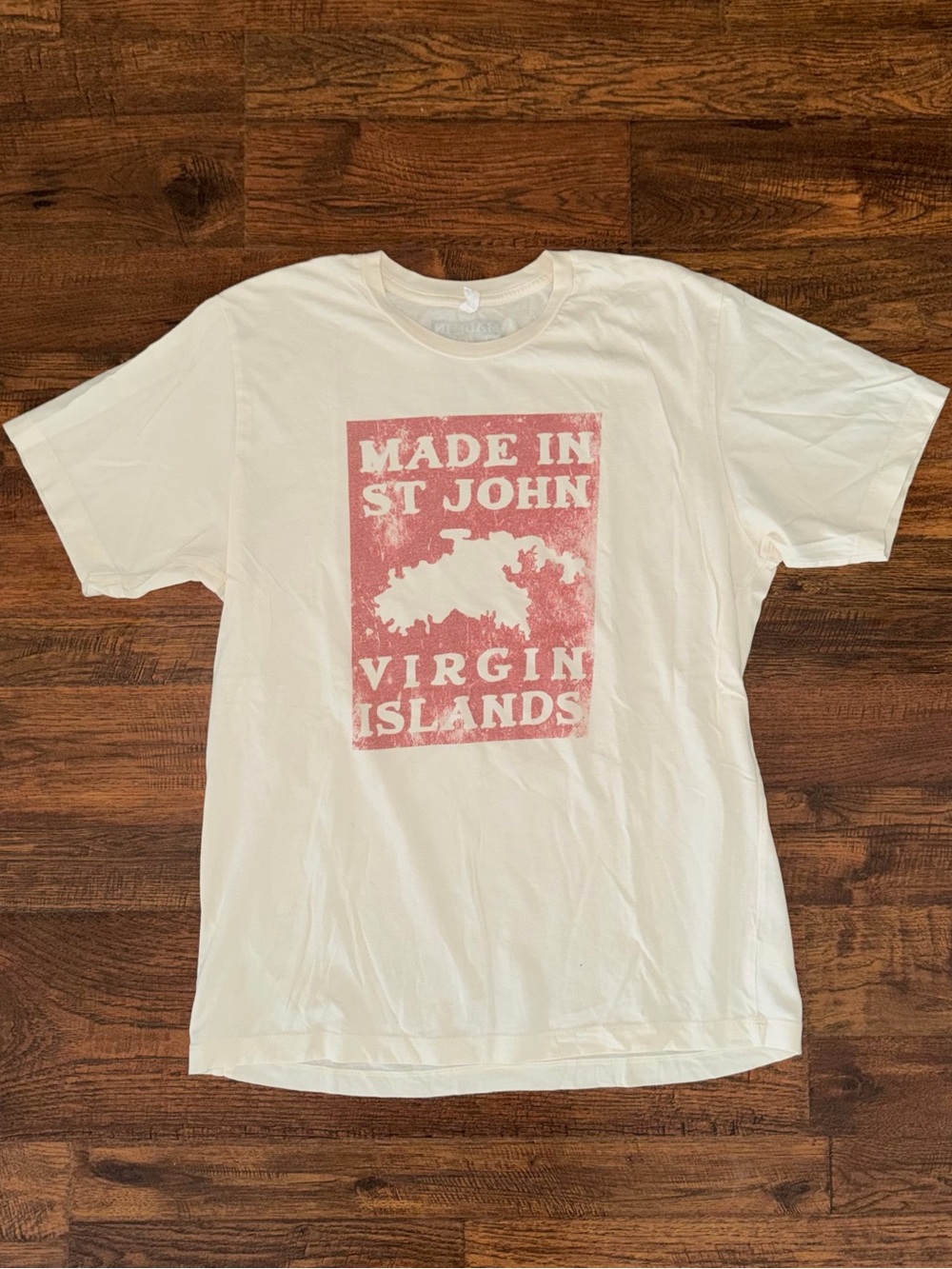 Made in St John Virgin Islands Cream Graphic T‑Shirt